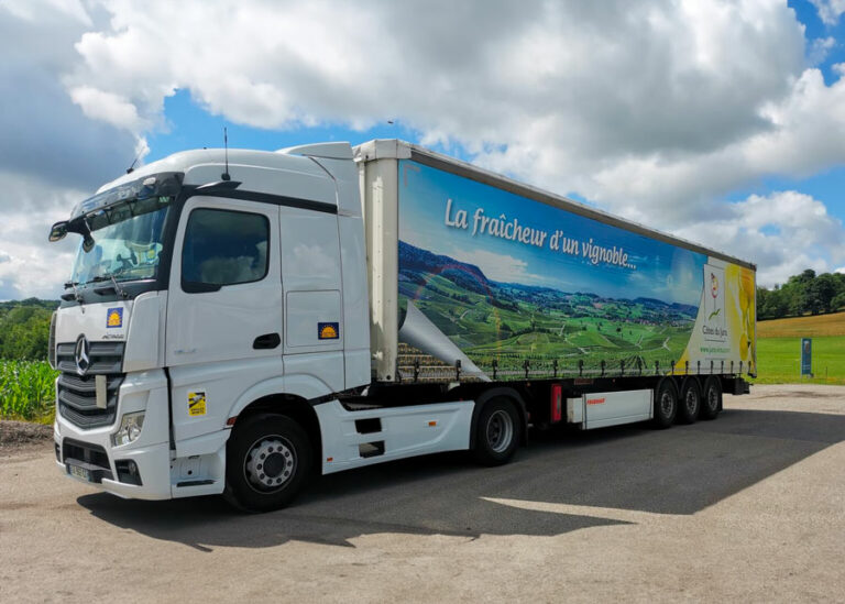 Camion Remorque bâche imprimé HEINTZ transports