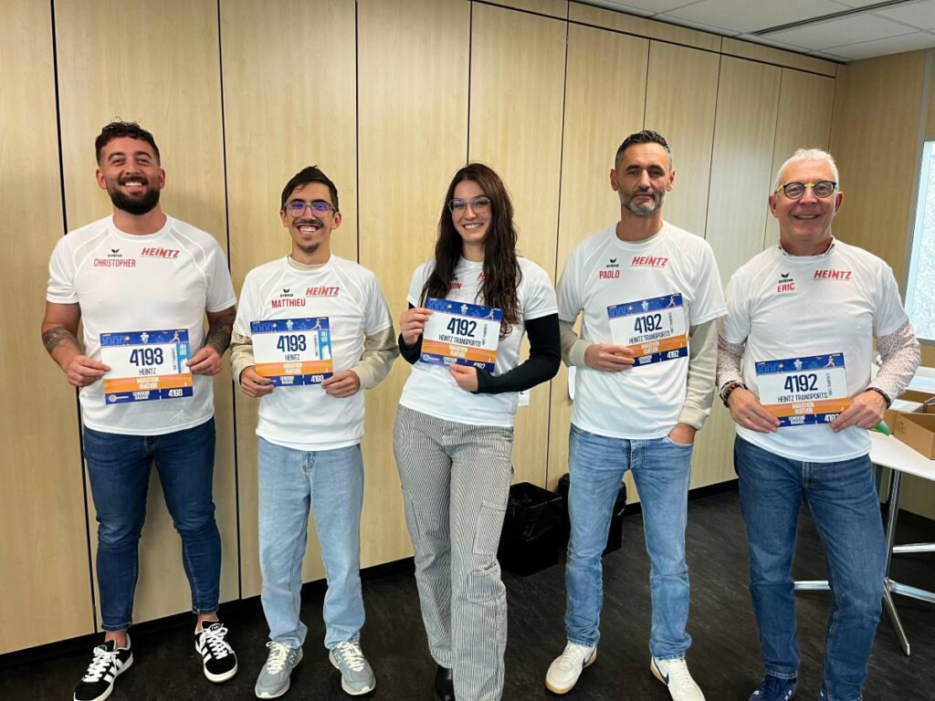 Nos équipes avec les dossards du marathon