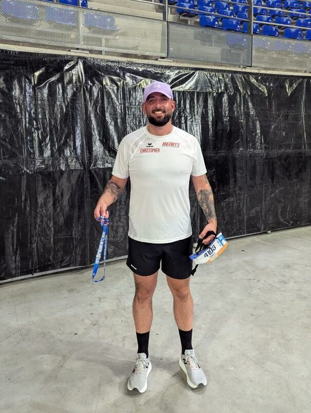 Christopher après le marathon